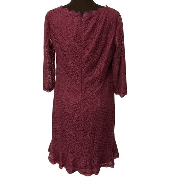 Adrianna Papell Women’s Lace Purple Event Dinner Wedding Guest Dress Size 14 - Picture 5 of 9